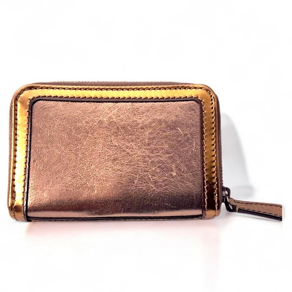 Burberry Metallic Knot Leather Small Zip Wallet